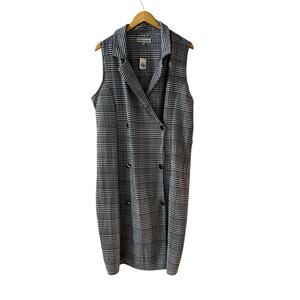 Almost Famous Houndstooth Double Breasted Sleeveless Dress Size 3X NWT